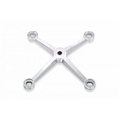 Fasad Hardware Spider Clamp Glass Bolt Curtain Wall Perak Disesuaikan